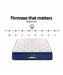 Giselle Bedding Queen Size Mattress 7 Zone Euro Top Pocket Spring Cool Gel Memor