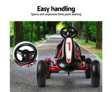 Load image into Gallery viewer, Kids Pedal Go Kart Car Ride On Toys Racing Bike Rubber Tyre Adjustable Seat
