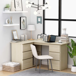 FirstChoise Corner Desk Sonoma Oak 145x100x76 cm Chipboard
