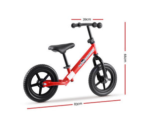 Nintendo Kids Balance Bike Ride On Toys Puch Bicycle Wheels Toddler Baby 12" Bikes Red
