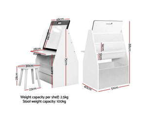 Tatum Keezi Kids Bookshelfs Child Bookcases Kids Easel Whiteboard Magazine Rack Desk