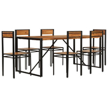 Load image into Gallery viewer, Mora Dinning Set 7 Pieces Solid Acacia Wood with Sheesham Finish
