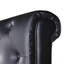 Load image into Gallery viewer, Garcia Chesterfield Leather Bed Black
