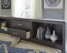 Load image into Gallery viewer, Nova Gray Bookcase Storage Panel Bed
