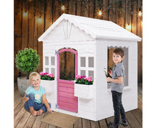 Load image into Gallery viewer, Kids Cubby House Wooden Outdoor Childrens Gift Pretend Play Set
