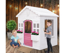 Load image into Gallery viewer, Kids Cubby House Wooden Outdoor Childrens Gift Pretend Play Set
