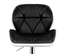 Load image into Gallery viewer, 2x Kitchen Bar Stools Swivel Bar Stool Chairs Leather Gas Lift Black
