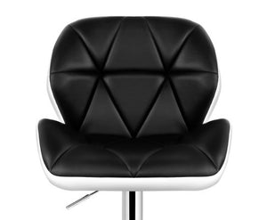2x Kitchen Bar Stools Swivel Bar Stool Chairs Leather Gas Lift Black