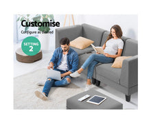 Load image into Gallery viewer, Luxury 4 Seater Sofa Set Bed Modular Lounge Chair Chaise Suite Fabric

