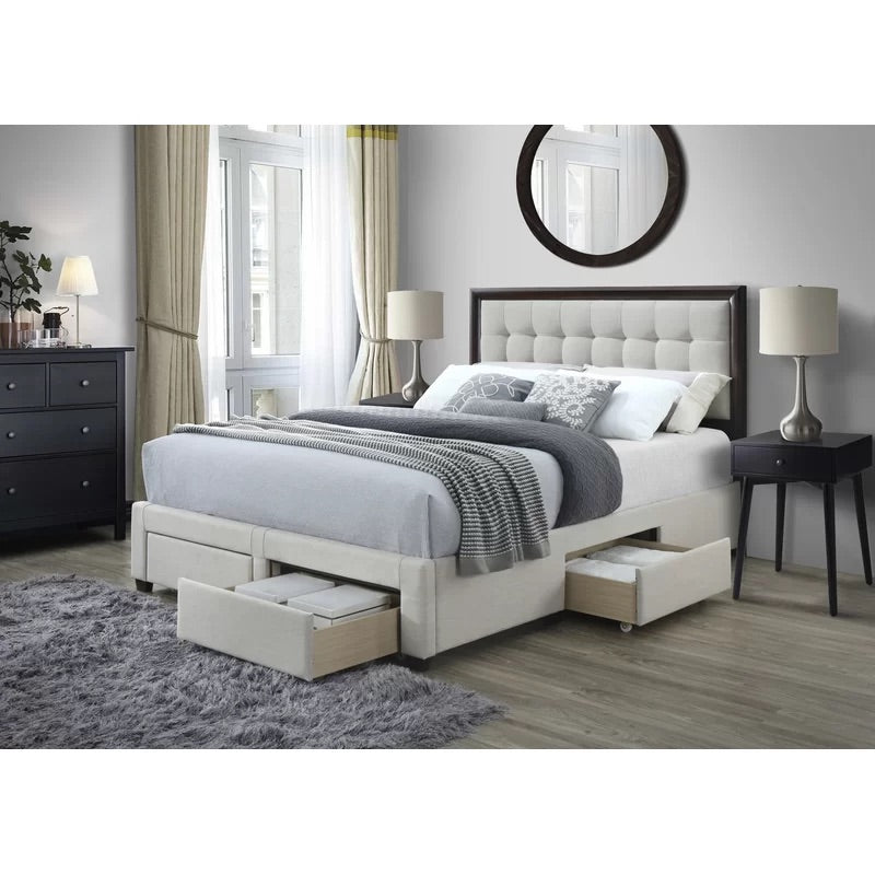 Franklin Tufted Upholstered Storage Standard Bed