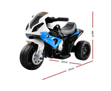 Load image into Gallery viewer, Kids Ride On Motorbike BMW Licensed S1000RR Motorcycle Car Blue

