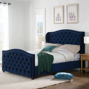 Klass Modern Tufted Upholstered Standard Bed