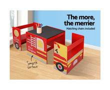 Load image into Gallery viewer, Keezi Kids Fire Truck Table &amp; Chair Set
