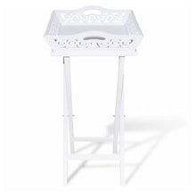Load image into Gallery viewer, vidaXL Side Table with Tray White Plant Stand End Console Nightstand Lowboard

