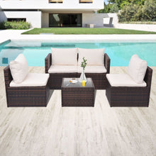 Load image into Gallery viewer, Versatile beautiful Garden Lounge Set with Cushions Poly Rattan Brown
