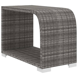 Logan 8 Piece Garden Lounge Set with Cushions Poly Rattan Black