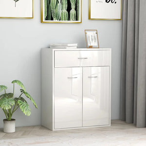 Fawn Sideboard High Gloss White Chipboard