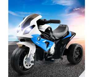 Kids Ride On Motorbike BMW Licensed S1000RR Motorcycle Car Blue