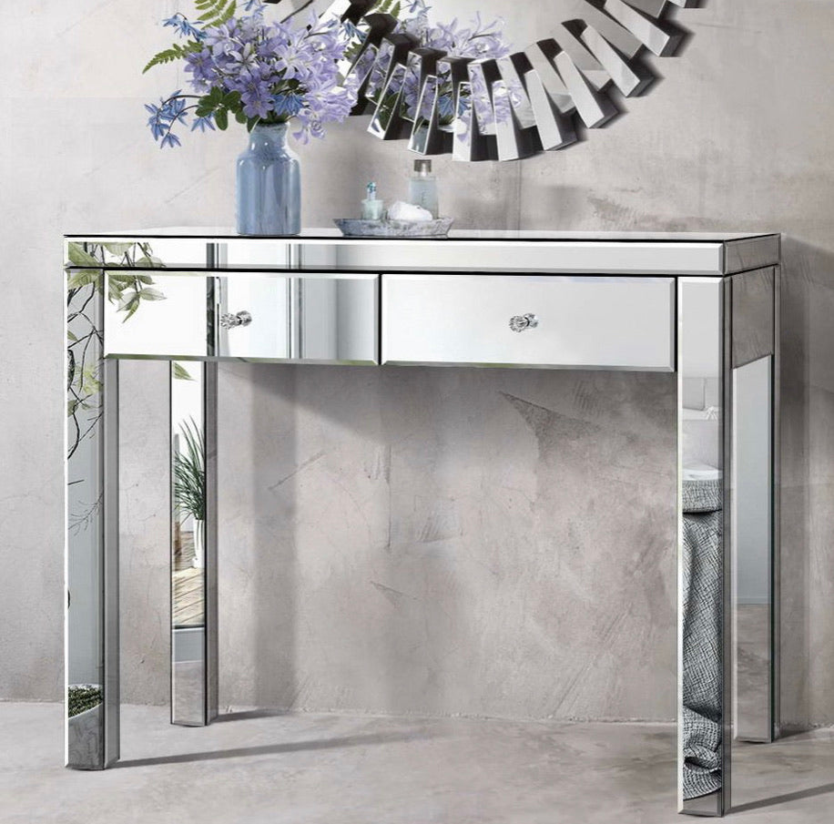 Mirrored Furniture Dressing Console Table Hallway Hall Sidebaord Drawers