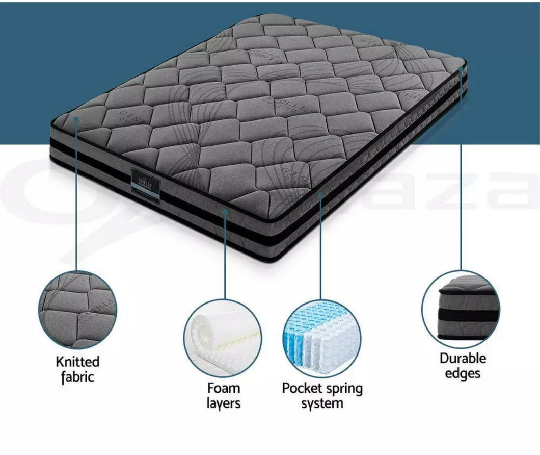 Giselle Mattress Queen Double King Single Firm Foam Pocket Spring 22cm