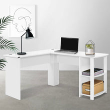 Load image into Gallery viewer, Office Computer Desk Corner student Study Table Workstation L shape (white)
