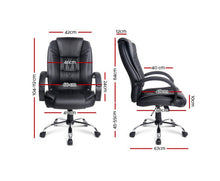 Load image into Gallery viewer, Executive PU Leather Office Desk Computer Chair - Black
