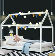 Load image into Gallery viewer, Kids Wooden bed Frame Single size mattress base Pine Timber White
