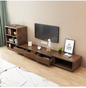 New Style Premium Solid Wood Entertainment Tv Cabinet Unit