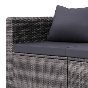 Lomond 44162 Garden Corner Sofas 2 pcs Grey Poly Rattan