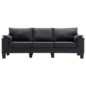 League 3Seater Sofa Dark Grey Fabric