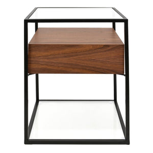 Norman Scandinavian Side Table - Walnut