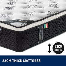 Load image into Gallery viewer, Queen Mattress Bed Euro Top 9 Zone Pocket Spring Latex Memory
