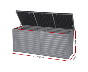Zinc Storage Box Bench Seat Garden Sheds Chest 490L
