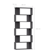Load image into Gallery viewer, Fluted Book Cabinet/Room Divider Grey
