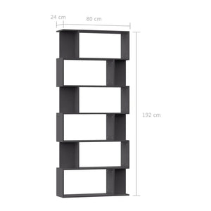 Fluted Book Cabinet/Room Divider Grey
