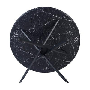 Zeta Dining Table(Marble) w/ 4 Catford Chairs(Dark Grey)
