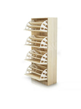 Load image into Gallery viewer, 60 pairs Modren Shoe cabinet 4 Racks Footwear Storage (Oak)
