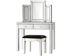 Load image into Gallery viewer, Lorelai Mirrored Furniture Dressing Table Dresser Chest of Drawers Mirror Stool

