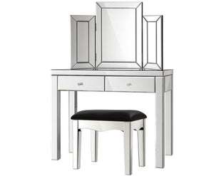 Lorelai Mirrored Furniture Dressing Table Dresser Chest of Drawers Mirror Stool