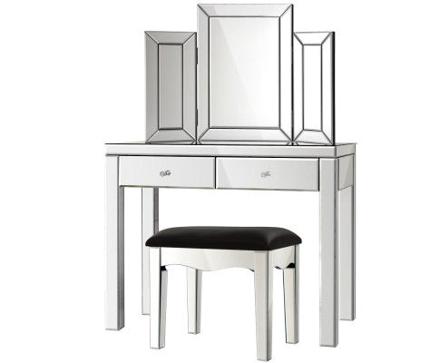 Lorelai Mirrored Furniture Dressing Table Dresser Chest of Drawers Mirror Stool