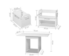 Load image into Gallery viewer, Keezi 4PCS Kids Table and Chairs Set Storage Box Toys Play Desk Wooden Children
