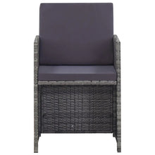 Load image into Gallery viewer, Liza 13 Piece Outdoor Dining Set Poly Rattan and Acacia Wood Anthracite
