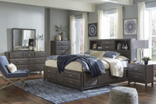 Load image into Gallery viewer, Nova Gray Bookcase Storage Panel Bed
