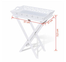 Load image into Gallery viewer, vidaXL Side Table with Tray White Plant Stand End Console Nightstand Lowboard
