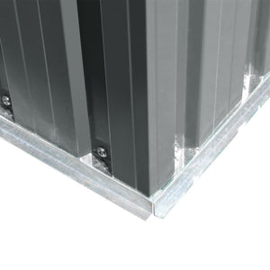 NT Garden Storage Shed Grey Metal 204x132x186 cm