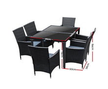 Load image into Gallery viewer, Gardeon Outdoor Furniture 7pcs Dining Set
