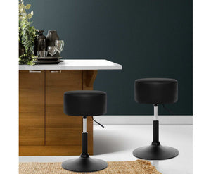 Kitchen Bar Stools Accent Chairs Gas Lift Stool Swivel Barstools Leather Black