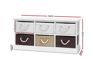 Storage Bench Shoe Organiser 6 Drawers Chest Cabinet Rack Box Shelf Stool