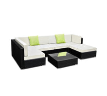 Load image into Gallery viewer, Outdoor Garden 7 pieces sofa set Wicker Garden furniture
