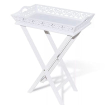 Load image into Gallery viewer, vidaXL Side Table with Tray White Plant Stand End Console Nightstand Lowboard
